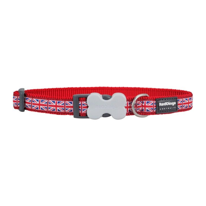 Collare per Cani Red Dingo Union Jack 20-32 cm Rosso Collare per Cani Red Dingo Union Jack 20-32 cm Rosso