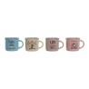 Tazza Mug DKD Home Decor Coffee Porțelan Bone China (180 ml) (4 pcs)
