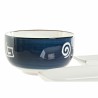 Set per Sushi DKD Home Decor 33,5 x 34,5 x 9 cm Porcellana Bianco Blu Marino Orientale (33,5 x 34,5 x 9 cm)