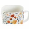 Tazza DKD Home Decor Porcellana Azzurro Arancio (380 ml) (12 x 8,5 x 9,5 cm)