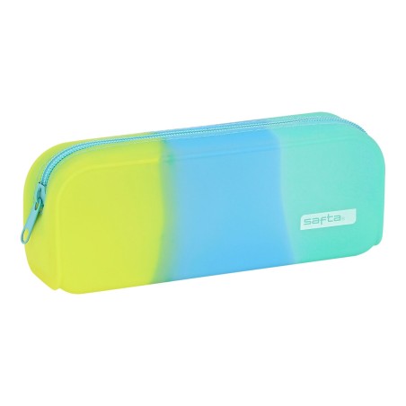 Astuccio Scuola Safta Azzurro Verde Giallo (18.5 x 7.5 x 5.5 cm)