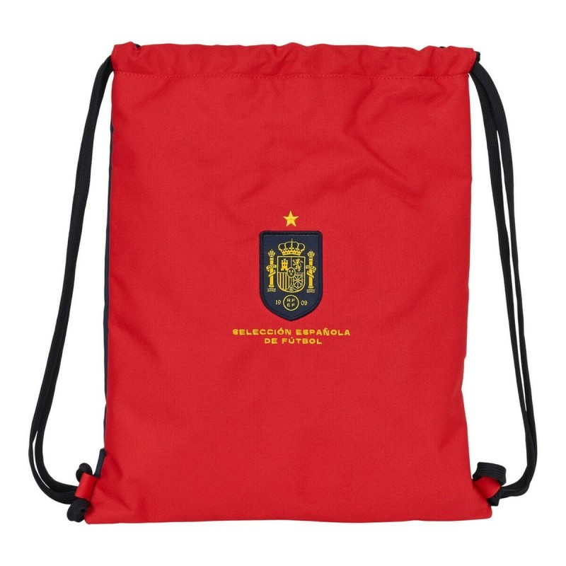 Zainetto con Cordini RFEF Azzurro Rosso 35 x 40 x 1 cm Zainetto con Cordini RFEF Azzurro Rosso 35 x 40 x 1 cm