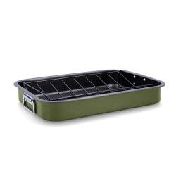 Teglia Quid Naturalia Verde Metallo 42 x 30,5 x 6,3 cm Griglia