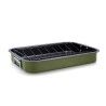 Teglia Quid Naturalia Verde Metallo 42 x 30,5 x 6,3 cm Griglia