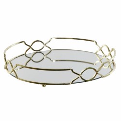 Vassoio per aperitivi DKD Home Decor Specchio Metallo (30 x 30 x 5 cm)