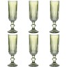 Set di Bicchieri Home ESPRIT Verde Cristallo 6 x 6 x 18,4 cm (6 Unità)