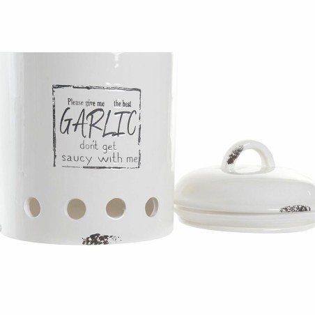 Barattolo DKD Home Decor 17,7 x 17,7 x 26 cm Bianco Dolomite Aglio