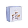 Set di 3 Barattoli DKD Home Decor Naturale Bianco Multicolore Bambù Gres 10 x 10 x 17 cm Cupcake