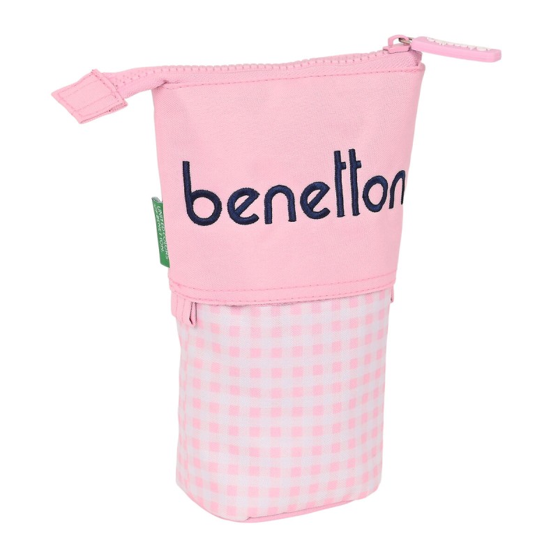 Astuccio Portapenne Benetton Vichy Rosa (8 x 19 x 6 cm) Astuccio Portapenne Benetton Vichy Rosa (8 x 19 x 6 cm)