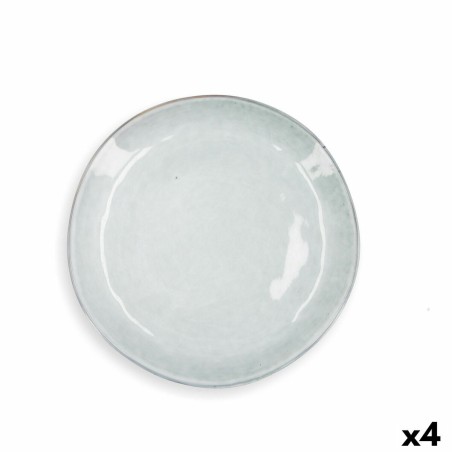 Piatto da pranzo Quid Boreal Azzurro Ceramica 27 cm (4 Unità)