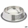 Ciotola per cani Mascow 311 Grigio Argentato Gomma Metallo 35 x 0,03 x 25 cm (24 Unità)
