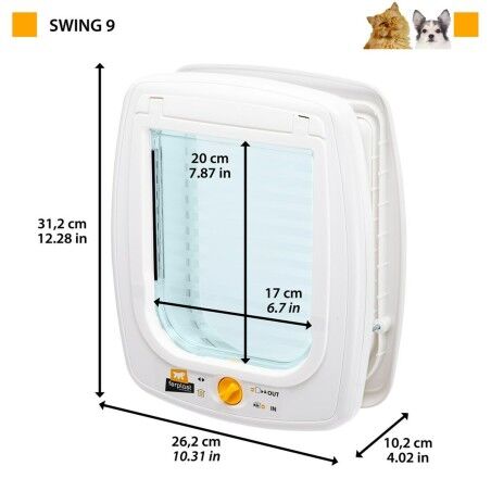 Gattaiola Ferplast Swing 9 Bianco 26,1 x 31,2 x 14,2 cm 26,2 x 10,2 x 31,2 cm Plastica