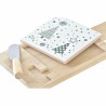 Set da Aperitivo DKD Home Decor Bianco Verde Bambù Gres (21,5 x 11,8 x 1,5 cm)
