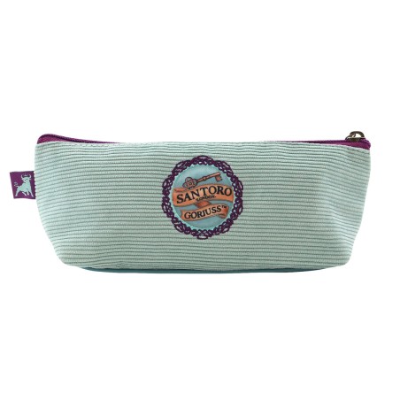Astuccio Scuola Gorjuss Curiosity Grigio Verde (22.3 x 8.8 x 5.7 cm)