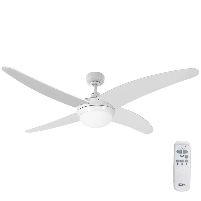 Ventilatore da Soffitto con Luce EDM 33806 Caspio Bianco 60 W Ventilatore da Soffitto con Luce EDM 33806 Caspio Bianco 60 W