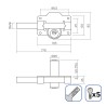 Chiavistello di sicurezza EDM 85191 nichel 83 x 170 mm Ø26 mm