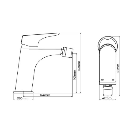 Rubinetto Monocomando EDM 01131 Cascais Acciaio inossidabile Ottone Zinco Bidet sanitario