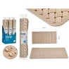 Tappeto da bagno Berilo AR1910100 Beige PVC 38 x 0,03 x 78 cm (6 Unità)