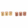 Barattolo in Metallo DKD Home Decor Metallo Terracotta Giallo Bambù Vintage (10 x 10 x 14,5 cm) (6 Unità)