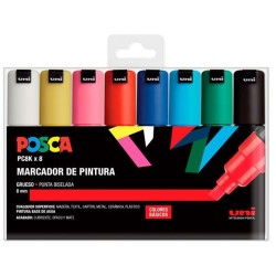 Set di Pennarelli POSCA PC-8K Multicolore 8 mm 8 Pezzi