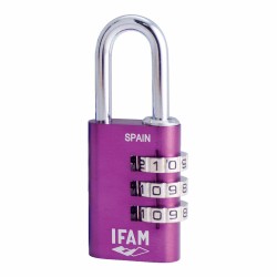 Lucchetto a combinazione IFAM Combi30 Alluminio Violetta