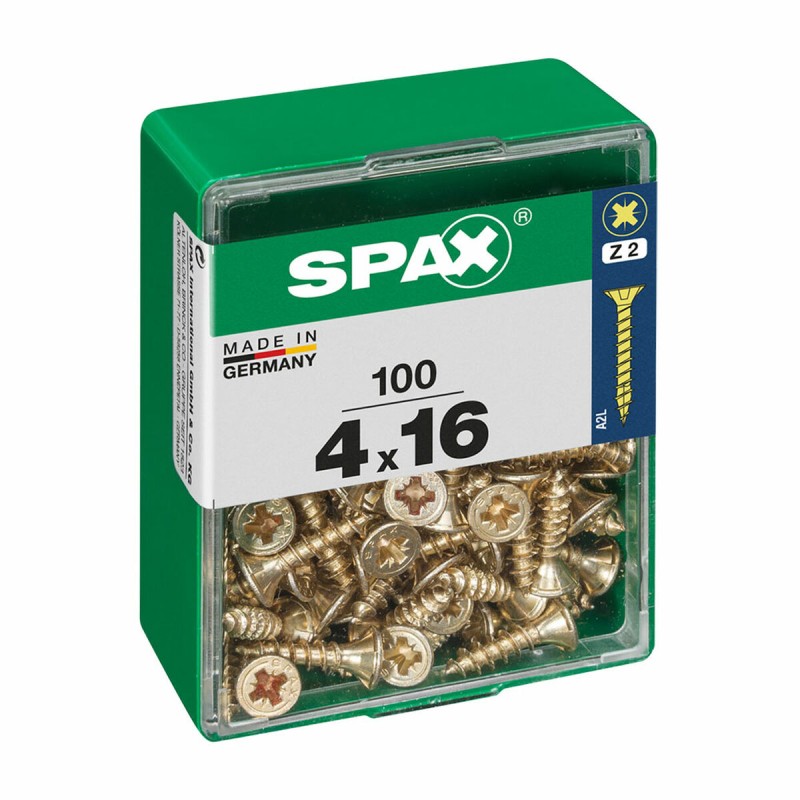 Scatola a viti SPAX Vite per legno Testa piatta (4 x 16 mm) (4,0 x 16 mm)