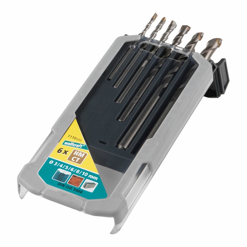 Set di trapani Wolfcraft 7110000 Calcestruzzo 6 Pezzi Set di trapani Wolfcraft 7110000 Calcestruzzo 6 Pezzi