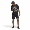 Pantaloni Corti Sportivi da Uomo Adidas Hiit Movement  Nero 7"