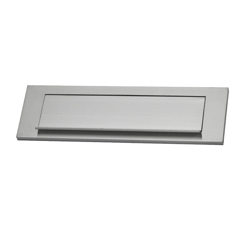 Piatti per cassette postali EDM 85596 Argentato Alluminio 25,4 x 7,5 cm Piatti per cassette postali EDM 85596 Argentato Alluminio 25,4 x 7,5 cm
