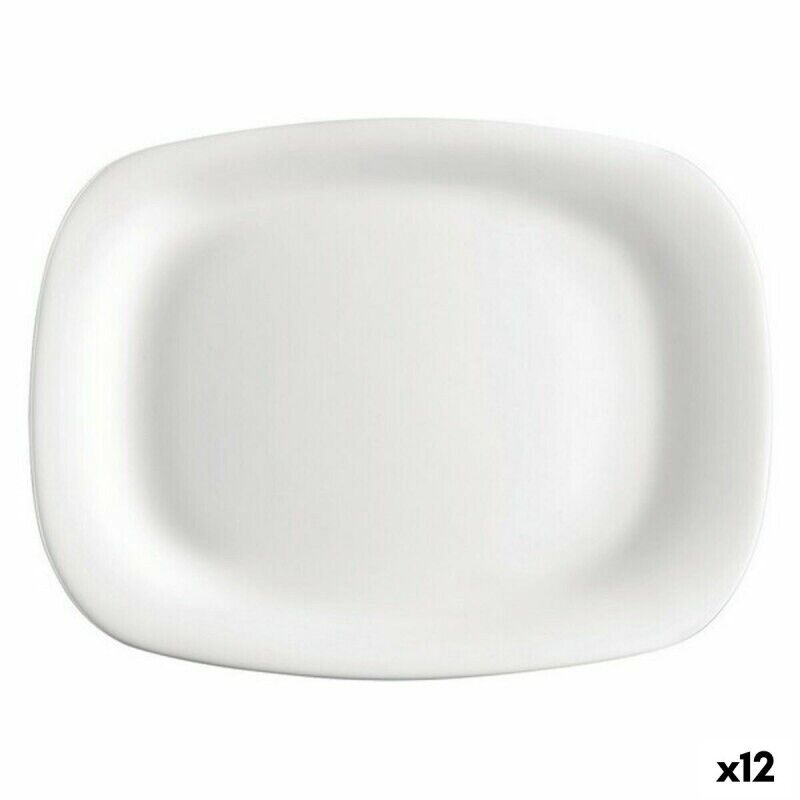 Piatto da pranzo Bormioli Parma Rettangolare (12 Unità) (24 x 34 cm)