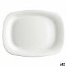 Piatto da pranzo Bormioli Parma Rettangolare (12 Unità) (24 x 34 cm)