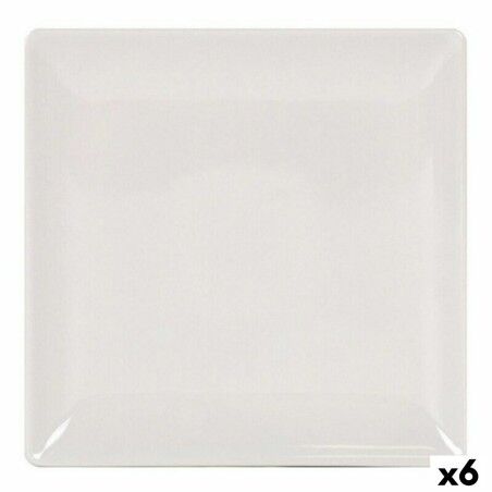 Piatto da pranzo La Mediterránea 41678 Gres Avorio 24 x 24 x 2 cm (6 Unità) (24 cm)