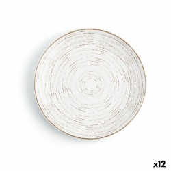 Piatto da pranzo Ariane Tornado White Bicolore Ceramica Ø 18 cm (12 Unità)