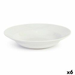 Piatto per Pasta La Mediterránea Bari Gres Bianco (6 Unità)