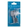 Supporto per asta dell'armadio Stor Planet Ovale Cromato 2,5 x 1,5 cm Argentato (2 Unità)