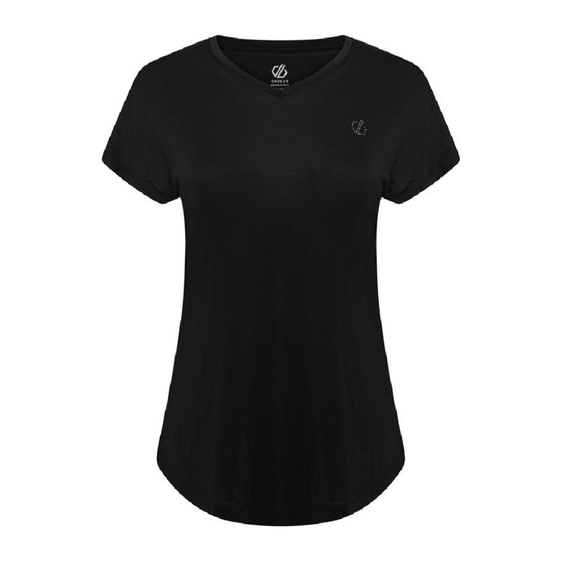 Maglia a Maniche Corte Donna Dare 2b Agleam Nero Maglia a Maniche Corte Donna Dare 2b Agleam Nero