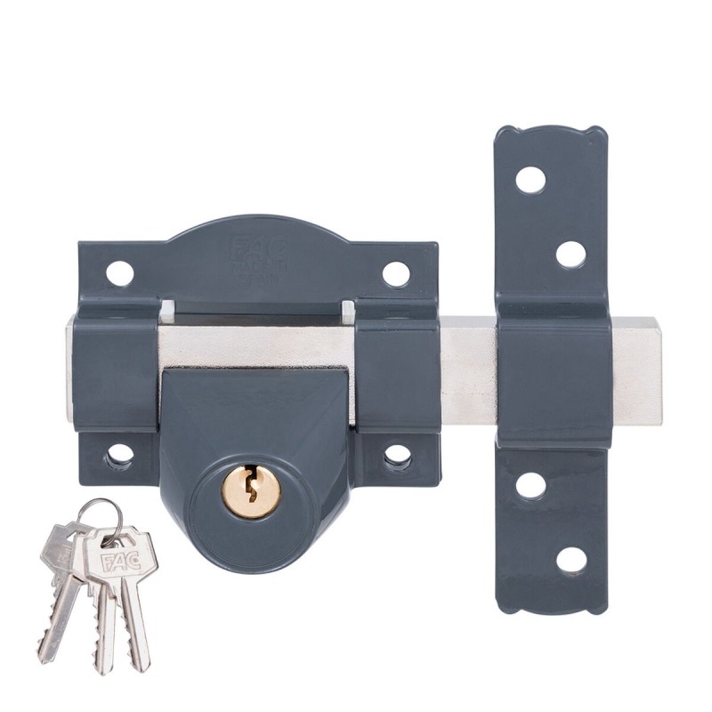 Chiavistello di sicurezza Fac 03014030 Grigio scuro Acciaio 38 mm