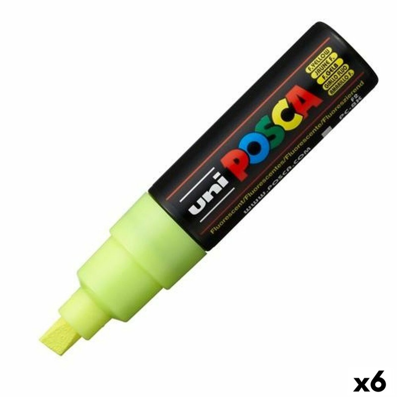 Pennarello POSCA PC-8K Fluor Giallo (6 Unità)
