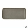 Vassoio Bidasoa Gio Grigio Ceramica 28 x 14 cm Rettangolare (4 Unità)