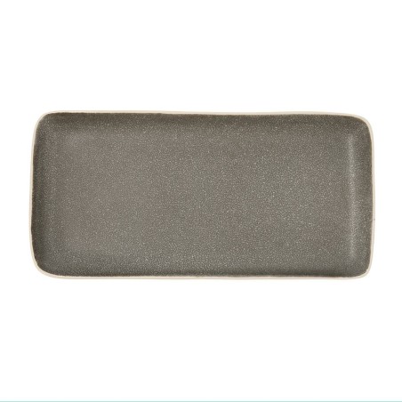 Vassoio Bidasoa Gio Grigio Ceramica 28 x 14 cm Rettangolare (4 Unità)