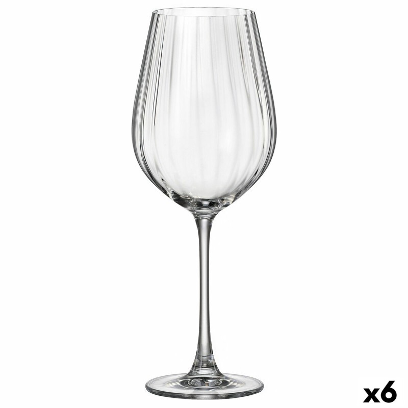 Calice per vino Bohemia Crystal Optic Trasparente 650 ml 6 Unità Calice per vino Bohemia Crystal Optic Trasparente 650 ml 6 Unità