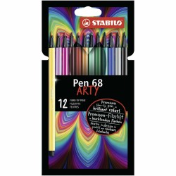 Set di Pennarelli Stabilo Pen 68 ARTY 12 Pezzi Multicolore