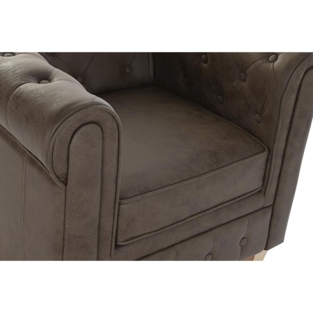 Poltrona DKD Home Decor 80 x 80 x 70 cm Legno Marrone scuro