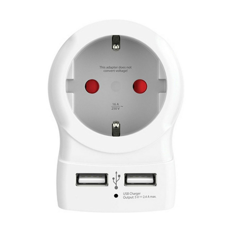 Adattatore per Prese Skross 1500282 USB x 2 Europeo 2,4 A Adattatore per Prese Skross 1500282 USB x 2 Europeo 2,4 A