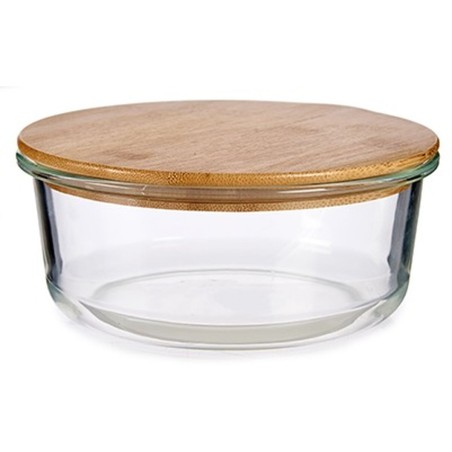 Porta Pranzo Rotondo con Coperchio Vivalto LHB-HR-950F Bambù 17 x 7 x 17 cm (12 Unità)