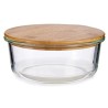 Porta Pranzo Rotondo con Coperchio Vivalto LHB-HR-950F Bambù 17 x 7 x 17 cm (12 Unità)