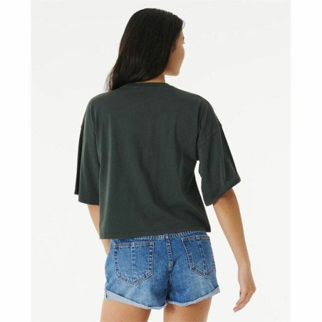 Maglia a Maniche Corte Donna Rip Curl Barrelled Heritage Nero