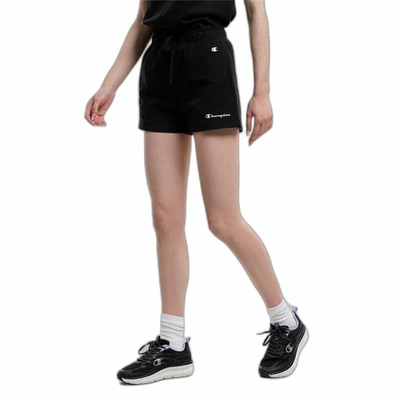 Pantaloncini Sportivi da Donna Champion Shorts Nero Pantaloncini Sportivi da Donna Champion Shorts Nero