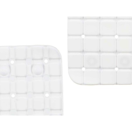 Tappetino Antiscivolo da Doccia Berilo BM509 - 310 Bianco PVC 67,7 x 38,5 x 0,7 cm Quadri (6 Unità)