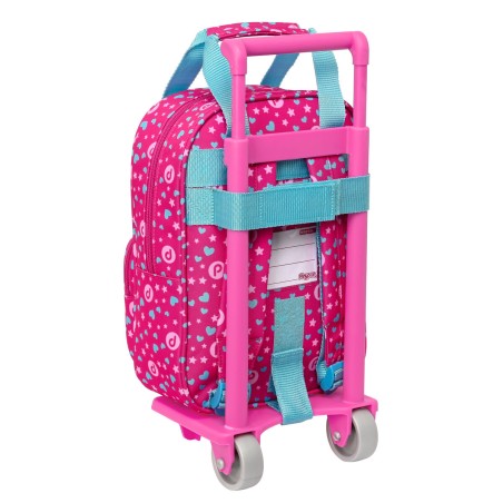 Trolley per la Scuola Pinypon Azzurro Rosa 20 x 28 x 8 cm